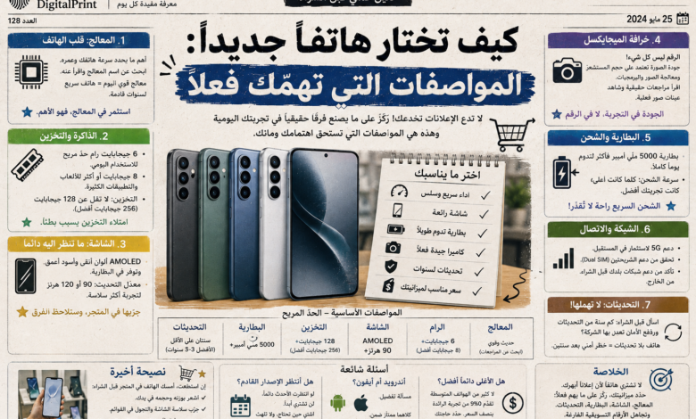 كيف تختار هاتفًا جديدًا: المواصفات التي تهمّك فعلًا