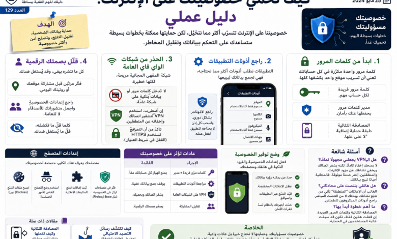 كيف تحمي خصوصيتك على الإنترنت: دليل عملي